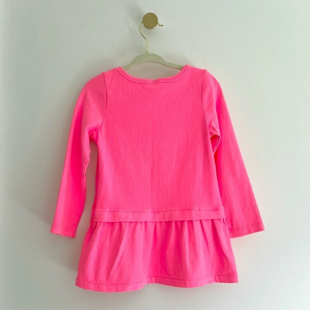 Carter's Baby Girls 24 Months Vibrant Pink Long Sleeve Peplum Tunic - Like New